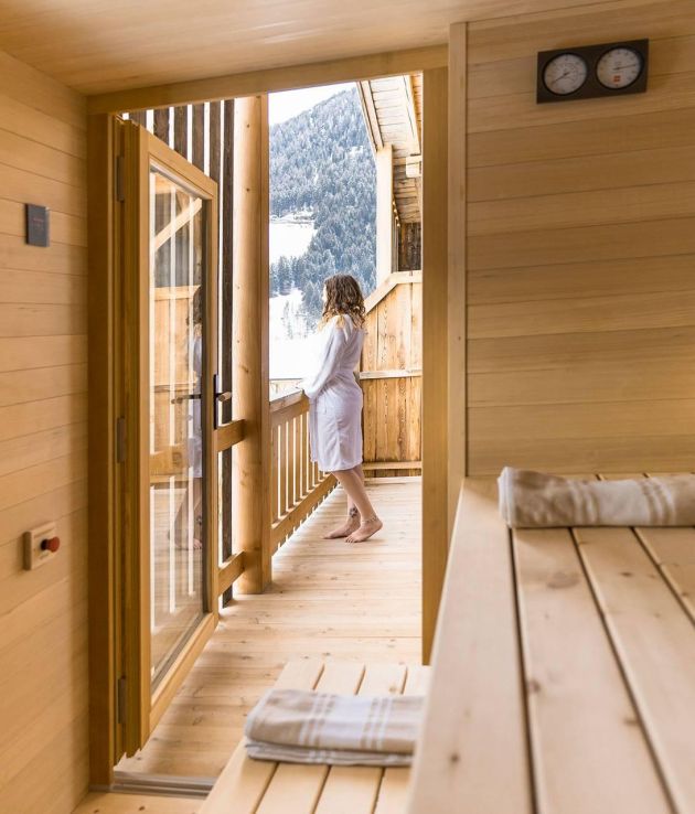 Sauna im Hayloft Apartment MOUNTAIN