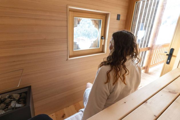 Sauna im Hayloft Apartment MOUNTAIN